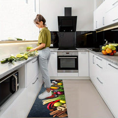 Absorbent Non Slip Kitchen Rug Set Waterproof Washable Carpet 16x47in