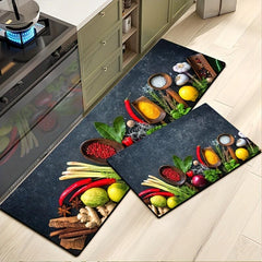 Absorbent Non Slip Kitchen Rug Set Waterproof Washable Carpet 16x47in