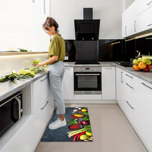 Absorbent Non Slip Kitchen Rug Set Waterproof Washable Carpet 16x47in