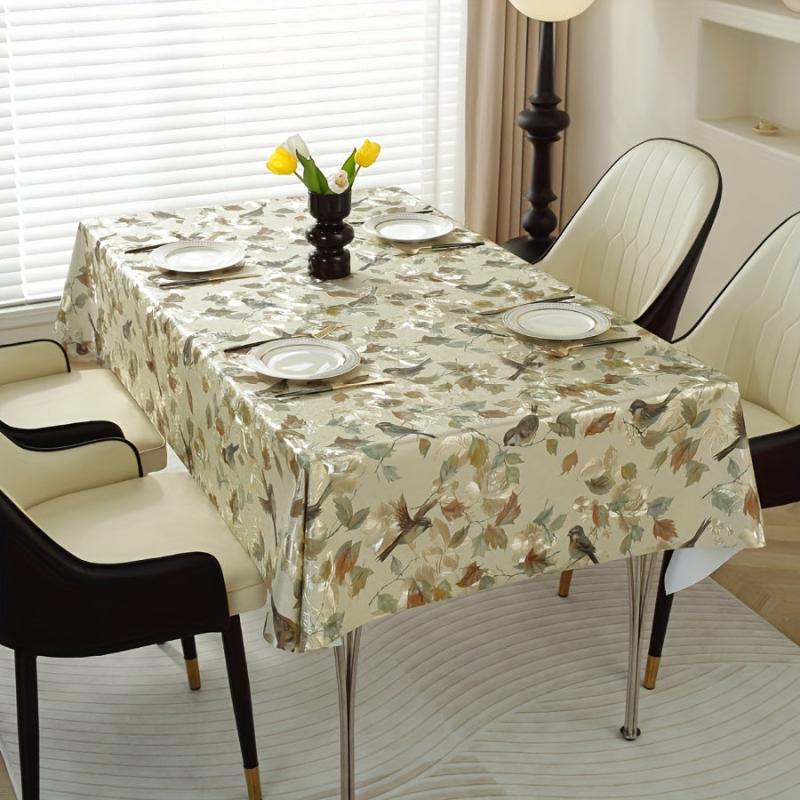 High-End Animal Pattern Printed Tablecloth Waterproof Rectangle Style