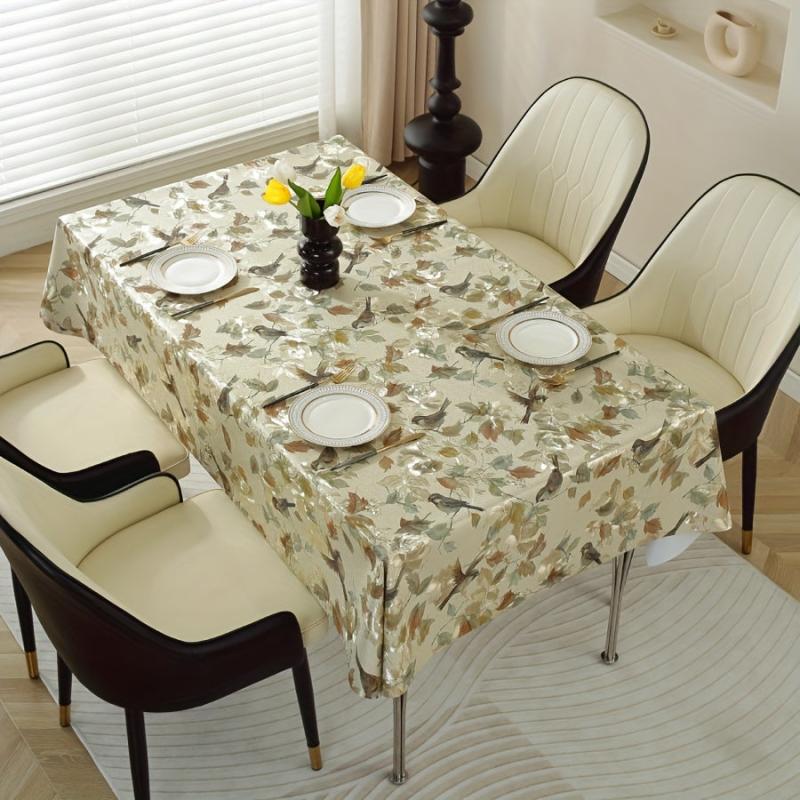 High-End Animal Pattern Printed Tablecloth Waterproof Rectangle Style
