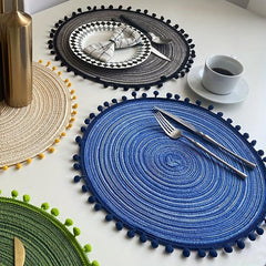 Round Placemats Heat Resistant Non Slip Table Mat