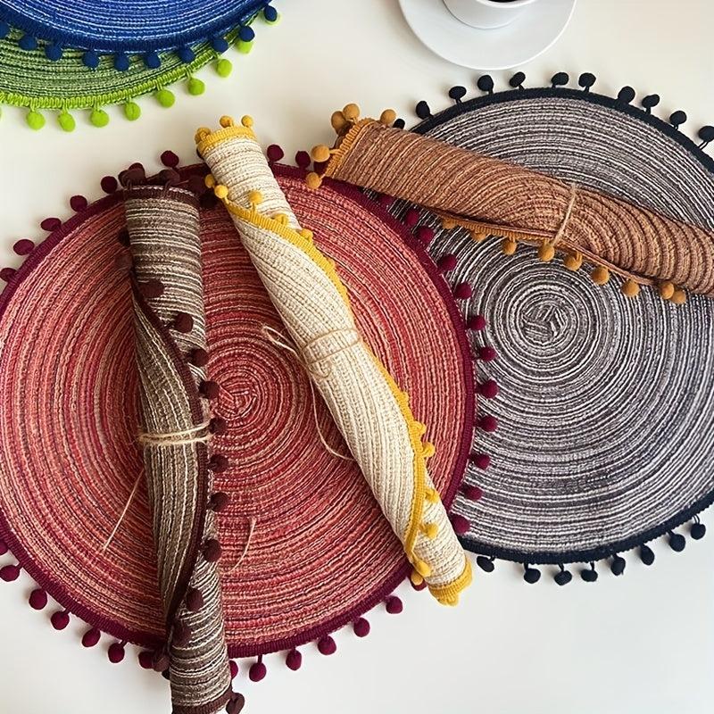 Round Placemats Heat Resistant Non Slip Table Mat