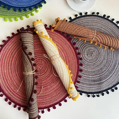 Round Placemats Heat Resistant Non Slip Table Mat