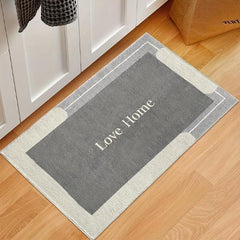 Vintage Letter Pattern Kitchen Rugs Absorbent Non Slip