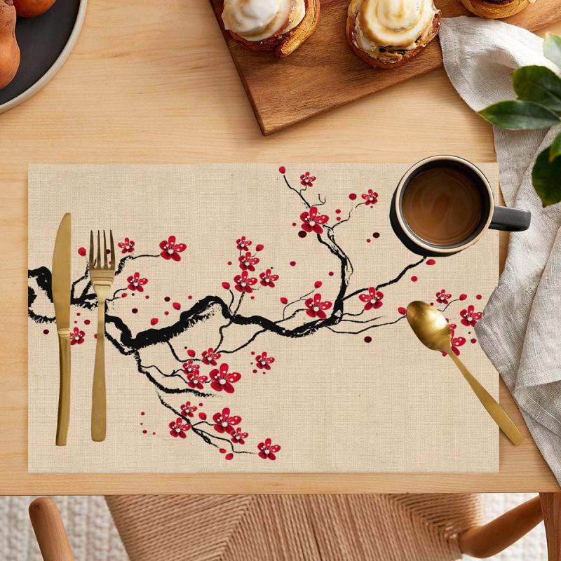 Linen Placemats Dining Table Pads Style Table Decoration Mat
