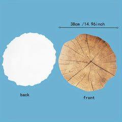 4pcs European Style Wooden Heat Insulation Pad Wood Grain Placemat