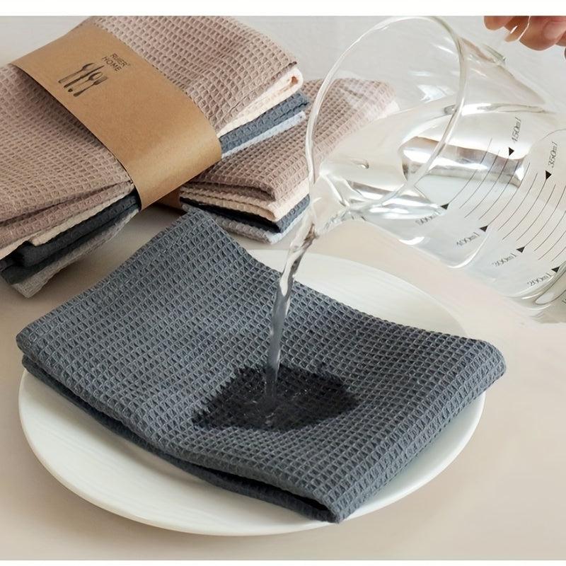 4pcs Cotton Waffle Dish Cloths for Kitchen and Sink Cleaning