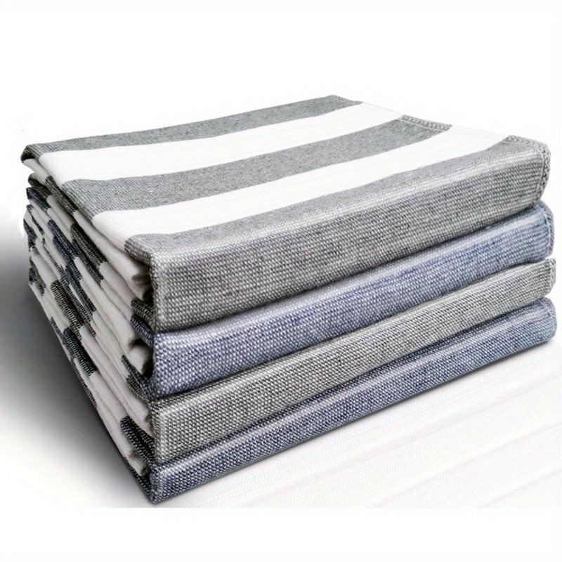 6pcs Striped Waffle Plaid Dish Cloths Cleaning Rags Face Towels