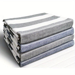 6pcs Striped Waffle Plaid Dish Cloths Cleaning Rags Face Towels