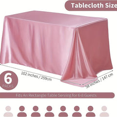 1pc Satin Tablecloth Covering for Wedding Banquet