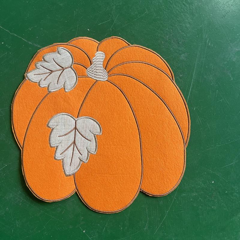 Polyester Halloween Pumpkin Placemat Dish Drying Mat