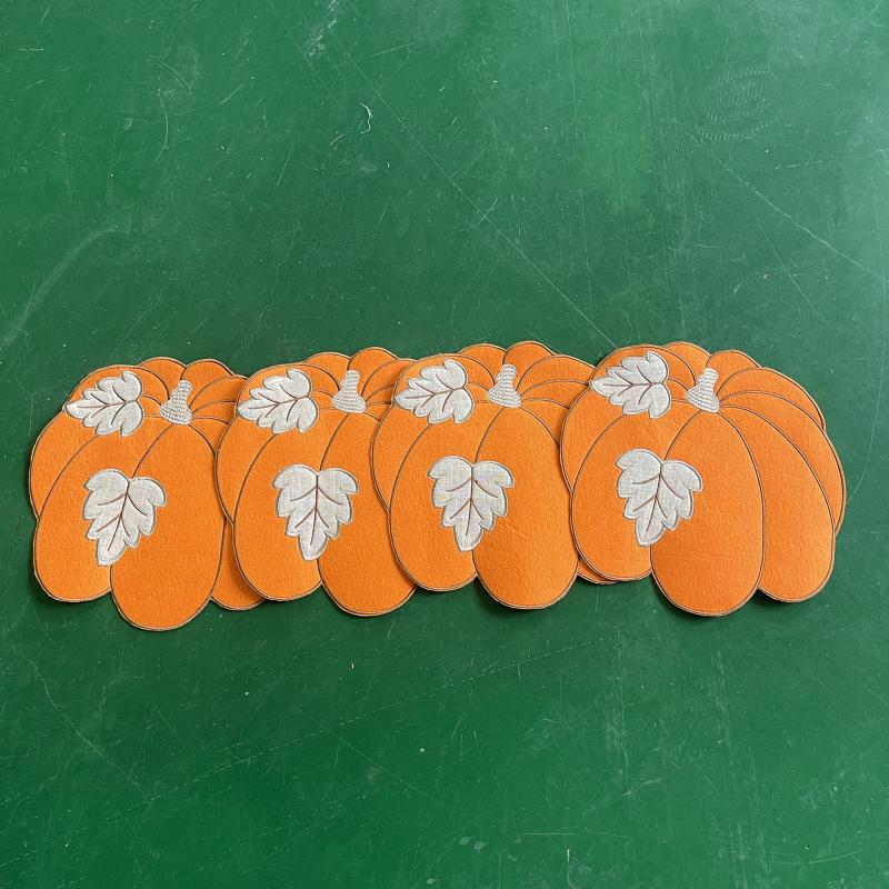 Polyester Halloween Pumpkin Placemat Dish Drying Mat