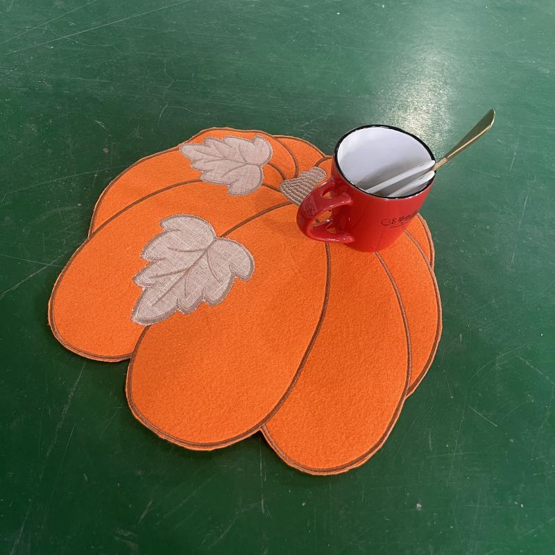 Polyester Halloween Pumpkin Placemat Dish Drying Mat