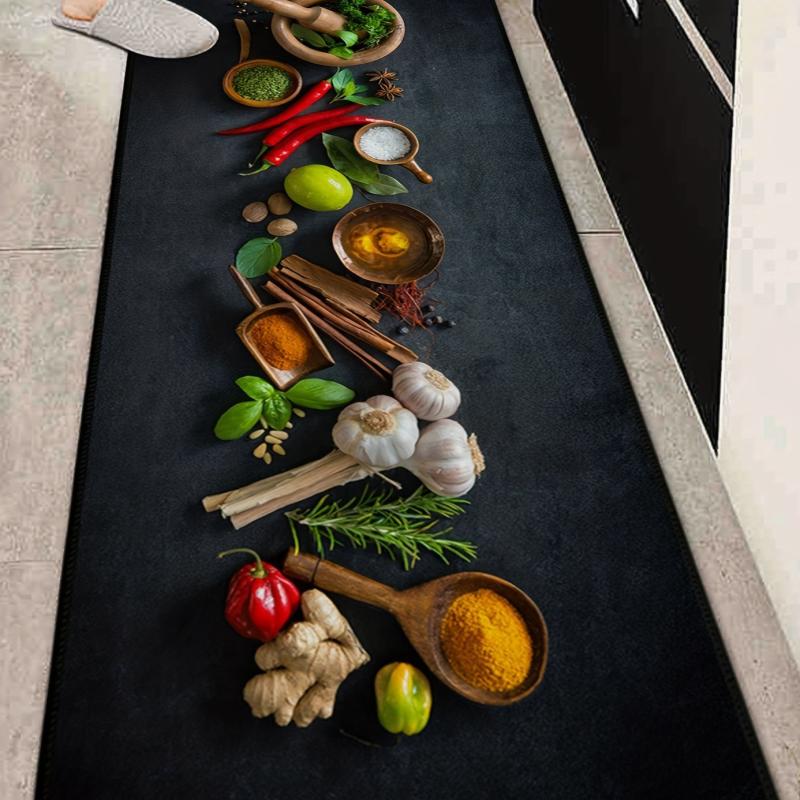 Farmhouse Kitchen Rugs Colorful and Non Slip Set for Spicy Art and Style