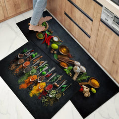 Farmhouse Kitchen Rugs Colorful and Non Slip Set for Spicy Art and Style