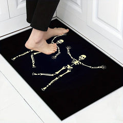 2pcs Halloween Skeleton Kitchen Mat - Anti Fatigue Non Slip Waterproof Mat