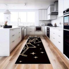 2pcs Halloween Skeleton Kitchen Mat - Anti Fatigue Non Slip Waterproof Mat