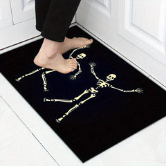 2pcs Halloween Skeleton Kitchen Mat - Anti Fatigue Non Slip Waterproof Mat