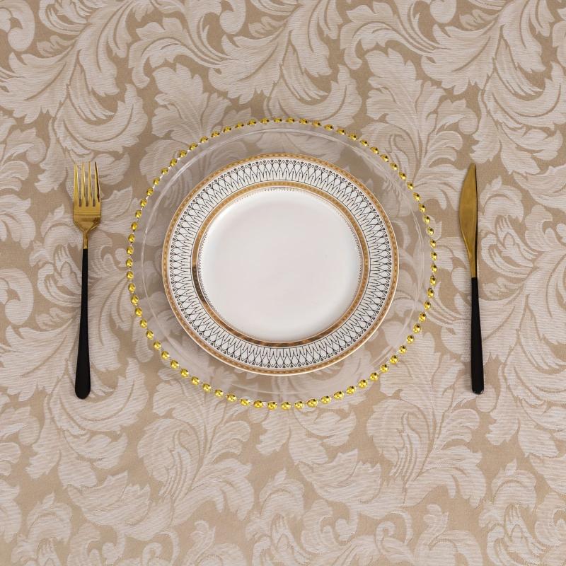 Golden Table Clothes Waterproof Washable Tablecloths Decorative Table Covers