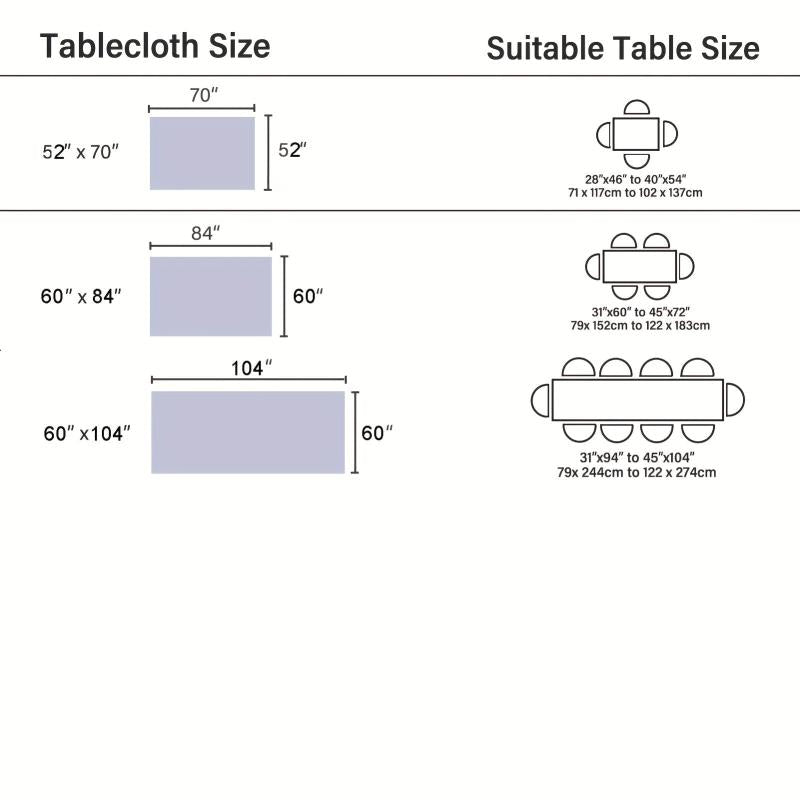 Golden Table Clothes Waterproof Washable Tablecloths Decorative Table Covers