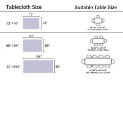 Golden Table Clothes Waterproof Washable Tablecloths Decorative Table Covers