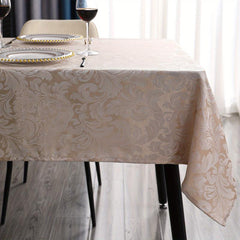 Golden Table Clothes Waterproof Washable Tablecloths Decorative Table Covers