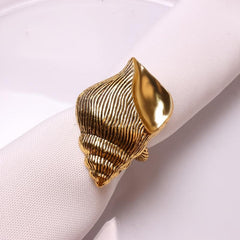 2pcs Ocean Metal Napkin Rings for Beach and Wedding Parties Table Decor