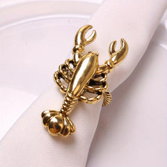 2pcs Ocean Metal Napkin Rings for Beach and Wedding Parties Table Decor