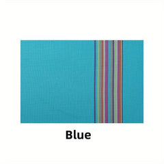 4pcs Colorful Vinyl Striped Placemat Heat Insulation Pad
