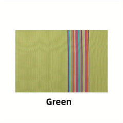 4pcs Colorful Vinyl Striped Placemat Heat Insulation Pad