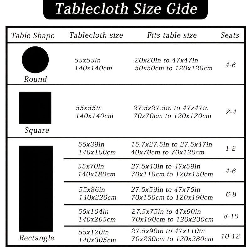 Polyester Waterproof Tablecloth Solid Fabric Table Cover Rectangle Style