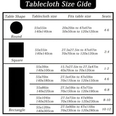 Polyester Waterproof Tablecloth Solid Fabric Table Cover Rectangle Style