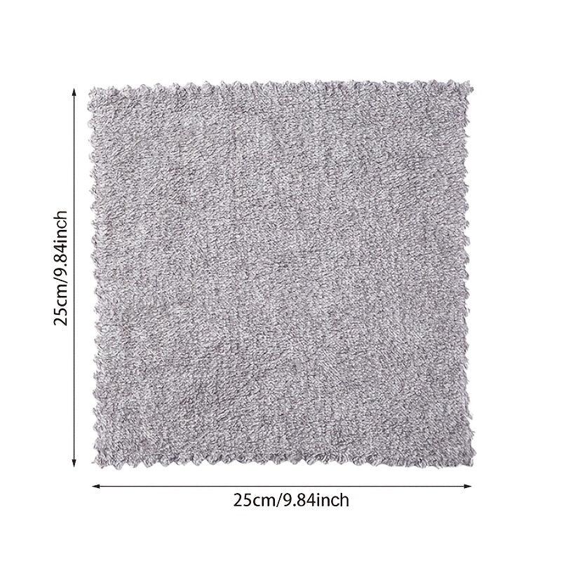 5pcs Kitchen Cloth Dish Towels Absorbent Bamboo Charcoal Fiber Nonstick Washable