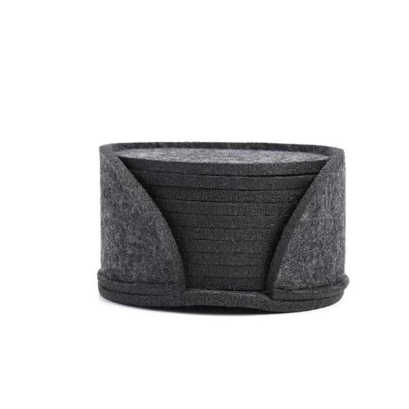 10pcs Round Felt Coasters Anti-scalding Non-slip Table Mat