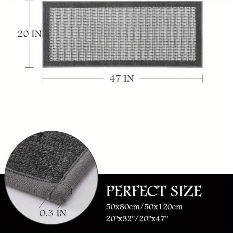 Absorbent Kitchen Mat Anti Slip Rubber Backing Polyester Carpet