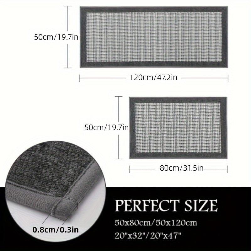 Absorbent Kitchen Mat Anti Slip Rubber Backing Polyester Carpet
