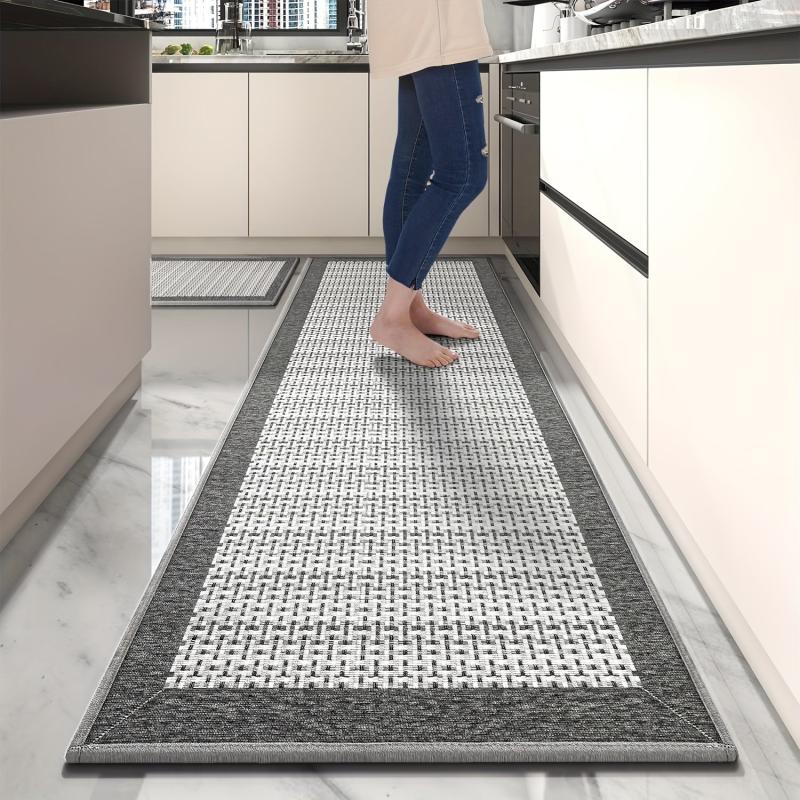 Absorbent Kitchen Mat Anti Slip Rubber Backing Polyester Carpet