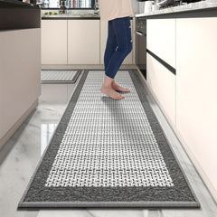 Absorbent Kitchen Mat Anti Slip Rubber Backing Polyester Carpet