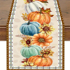 Halloween Pumpkin Table Runner for Party Decor