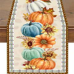 Halloween Pumpkin Table Runner for Party Decor