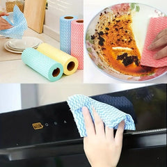 50 Pack Kitchen Cleaning Cloths Reusable Disposable Towels Scouring Pads