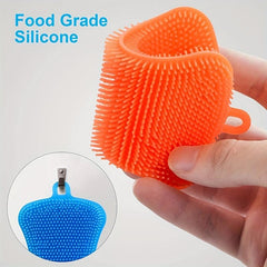 3pcs Silicone Utensil Sponge Kitchen Gadget Efficient Cleaning