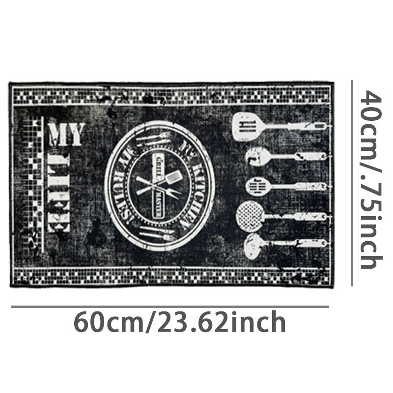 2pcs Non Slip Floor Mat Soft Rug for Kitchen Bathroom Easy to Clean