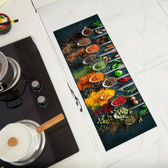Anti Fatigue Spice Kitchen Mat Anti Slip Polyester Carpet