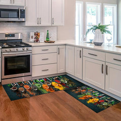 Anti Fatigue Spice Kitchen Mat Anti Slip Polyester Carpet