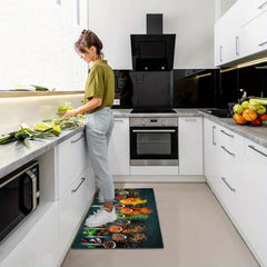 Anti Fatigue Spice Kitchen Mat Anti Slip Polyester Carpet