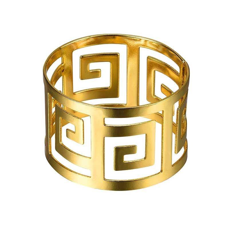 12pcs Golden Snowflakes Napkin Rings Christmas Table Decor