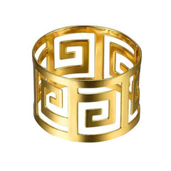 12pcs Golden Snowflakes Napkin Rings Christmas Table Decor