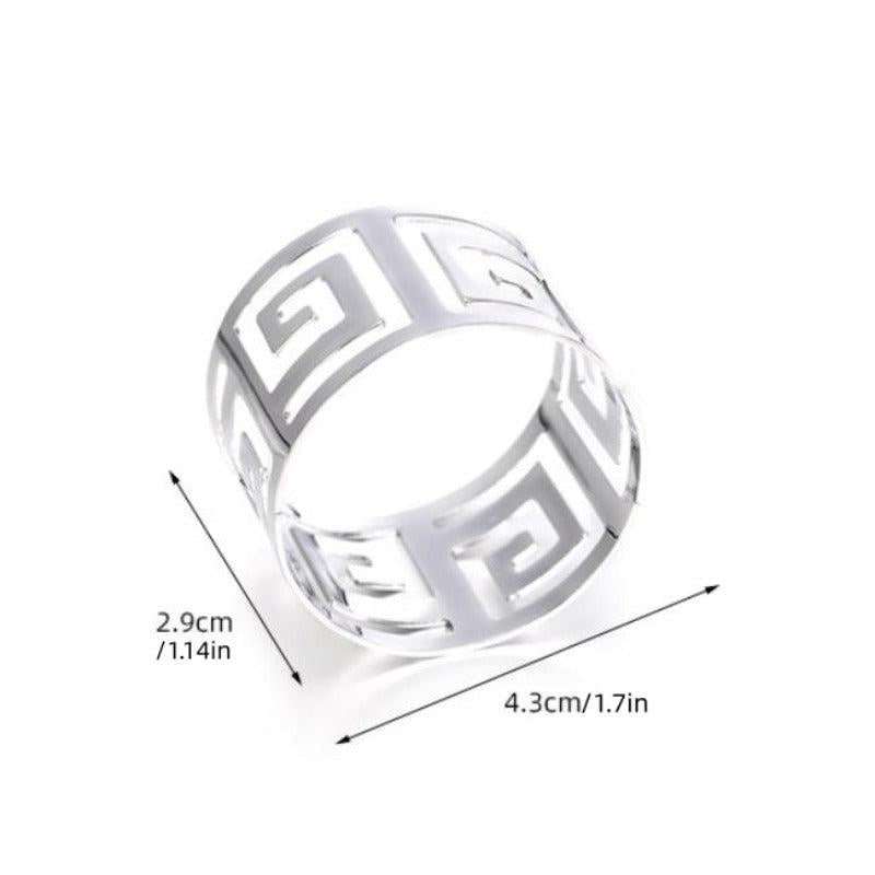 12pcs Golden Snowflakes Napkin Rings Christmas Table Decor